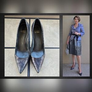 Stuart Weitzman Gray Metallic Pumps, 8M